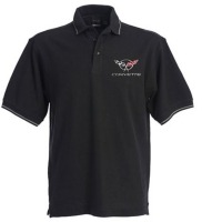 Black C5 Corvette Polo Shirt