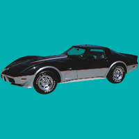 Corvette Decal Kit, exterior stripes only " Pace Car" (red/silver)