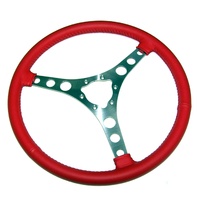 1956 - 1962 Steering Wheel, leather wrapped 15" replacement (without hub)