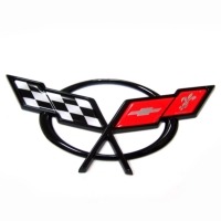 Corvette Emblem, rear "crossflags"