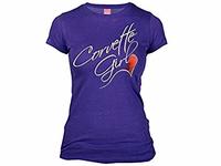 "Corvette Girl" Purple T-Shirt with a Heart