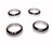 Thumbnail of Bezel Set, billet polished rings for radio & heater knobs (without navigation)