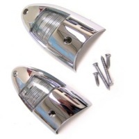 Corvette Lamp Assembly, pair rear license plate with lens