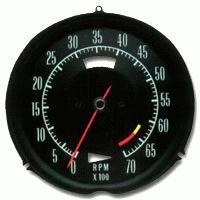 Corvette Tachometer, engine RPM gauge (454 LS6)  6500 redline  