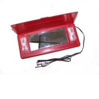 1979 - 1981E Mirror, lighted vanity mounts to right sunvisor (1979-81 bright red color)