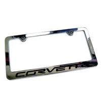 2005 - 2013 C6 Chrome License Frame with Corvette Script
