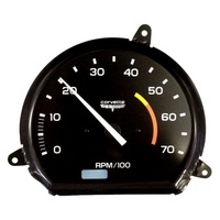 Corvette Tachometer, engine RPM gauge 5200 redline 