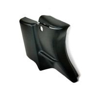 Corvette Trim, left convertible lock pillar cap with hinged flap (black)