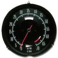 1968 Tachometer, engine RPM gauge (427 w/435hp)  6500 redline 