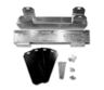 1960L - 1961E Bracket Set, top tank radiator mounting (solid lifter 270 hp or fuel injection engines)