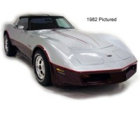 Corvette Decal Kit, exterior stripes (silver/claret) "Bowling Green Edition"