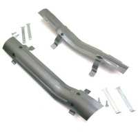 Corvette Heat Shield, pair exhaust with 2 1/2" pipes  