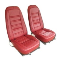 Corvette Seat Cover Set, optional leather/vinyl as original for deluxe interiors