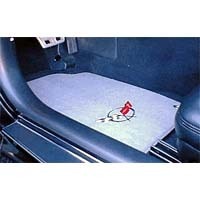 Corvette Floor Mat, pair embroidered front floor - Red