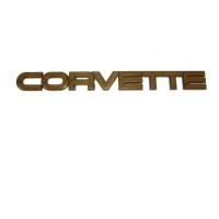 Corvette Rear Bumper "Corvette" Gold Plated Plastic