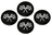 Thumbnail of Emblem, set of 4 / aftermarket spinner (black crossed flags)