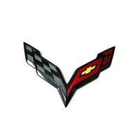 Corvette Emblem, rear carbon fiber "crossflags"