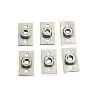 Corvette Nut Plate Set, seat track rear underbody mounting (set of 6)