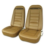 Corvette Seat Cover Set, optional leather/vinyl as original for deluxe interiors