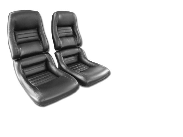 1979 1981 Corvette Seat Cover Set Mounted On Foam Replacement 100 Leather Corvetteparts Com - 1980 Corvette Mounted Seat Covers