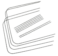 1965 Wire Set, corrugated seat cover installation rods - 10 pc