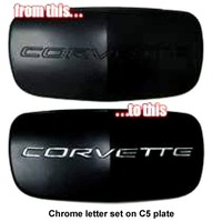 Corvette C5 Front Plate Chrome Urethane Letter Set