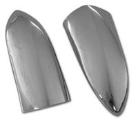 Corvette Moulding, pair headlamp door / bezel chrome upper trims