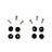 1970 - 1977 Fastener Set, front dash speaker mounting