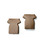 1970 - 1973 Cover, pair seat/shoulder belt webbing stop (similar to 1973-75 med saddle)