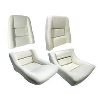 Corvette Foam Set, seat cushion without Collectors Edition option 4" bolster spacing (4 piece)