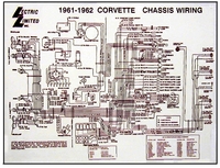 1961 - 1962 Corvette Diagram, electrical wiring: CorvetteParts.com