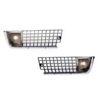 1972 Grille, pair front outer & parking lamp housing