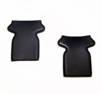 Corvette Cover, pair seat/shoulder belt webbing stop (black)