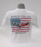 Corvette White "Born in the USA" T-Shirt