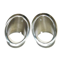 1964 - 1965 Bezel, pair exhaust outlet tip on valance