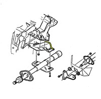 Corvette Seal, steering column support  bracket rear edge to dash pad
