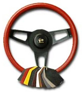 2006 - 2013 Cover, steering wheel leather wrap "Black"