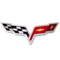 Corvette Emblem, front "crossflags"