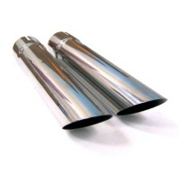 1963 - 1967 Extension, pair exhaust tip stainless steel