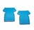 Thumbnail of Cover, pair convertible seat/shoulder belt webbing stop (similar to 1970 bright blue)
