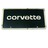 Thumbnail of Front License Plate - "Corvette" Lettered Black with Chrome