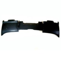 1967 Panel , rear lower valance (with side exhaust) Black fiberglass