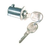 Corvette Lock, rear compartment with keys (replacement with stainless steel finish)