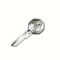 Corvette Key Blank, octagonal "A" groove (ignition, & doors locks)
