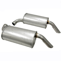 1975 - 1977 Muffler, pair exhaust 2 1/4" inlet pipe (original round design)