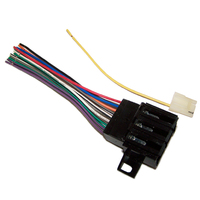 Corvette Connector Set, aftermarket radio to dash harness connector with wire pigtail