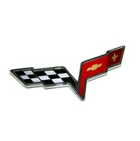 Corvette Emblem, front "crossflags" without Centennial Edition