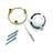 Thumbnail of Contact Kit, horn button retaining (with tilt & telescopic column)