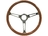 1967 - 1982 Steering Wheel, 15" classic wood walnut with clear anodized aluminum spokes