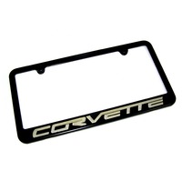 2005 - 2013 C6 License Frame with engraved Corvette Script